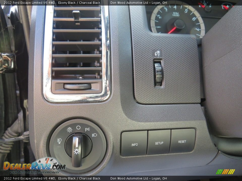 2012 Ford Escape Limited V6 4WD Ebony Black / Charcoal Black Photo #20
