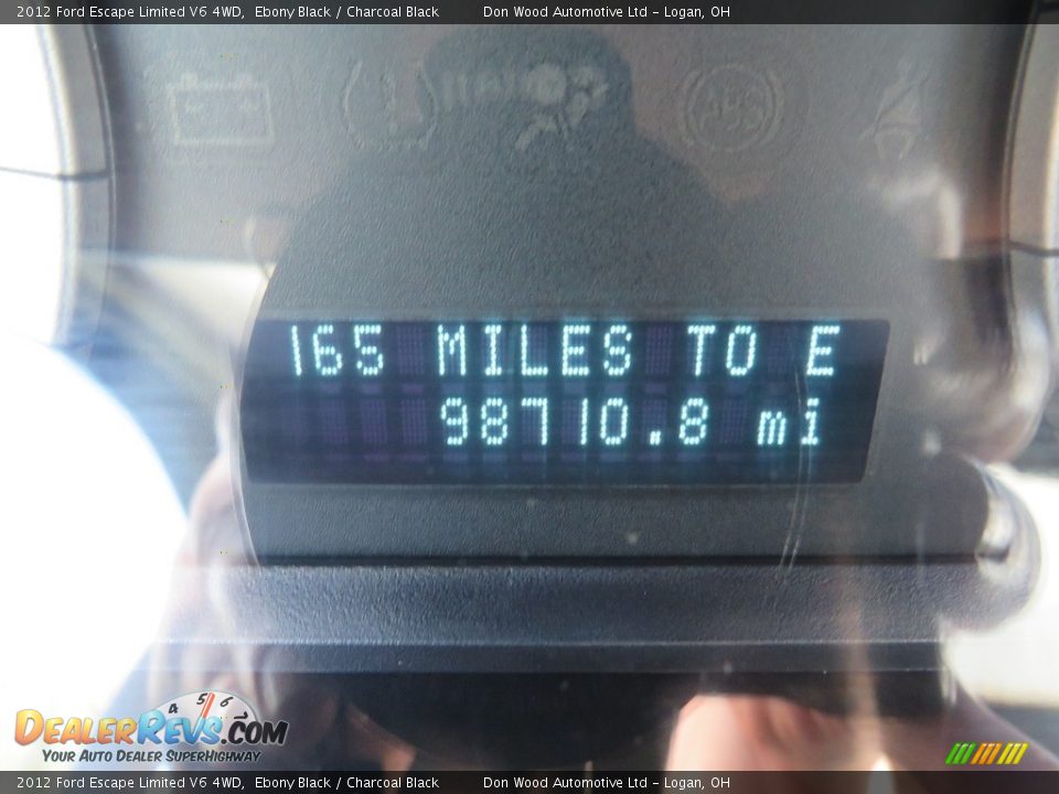 2012 Ford Escape Limited V6 4WD Ebony Black / Charcoal Black Photo #23