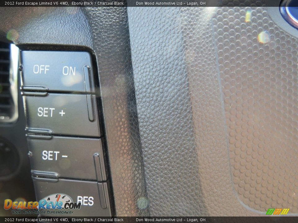 2012 Ford Escape Limited V6 4WD Ebony Black / Charcoal Black Photo #25