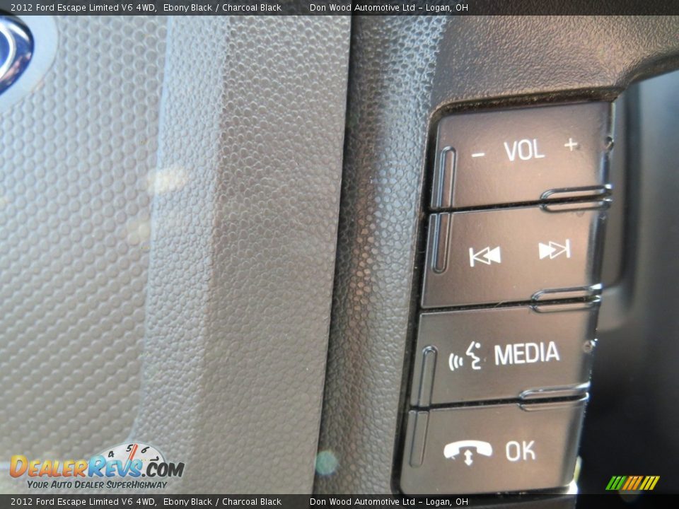 2012 Ford Escape Limited V6 4WD Ebony Black / Charcoal Black Photo #26