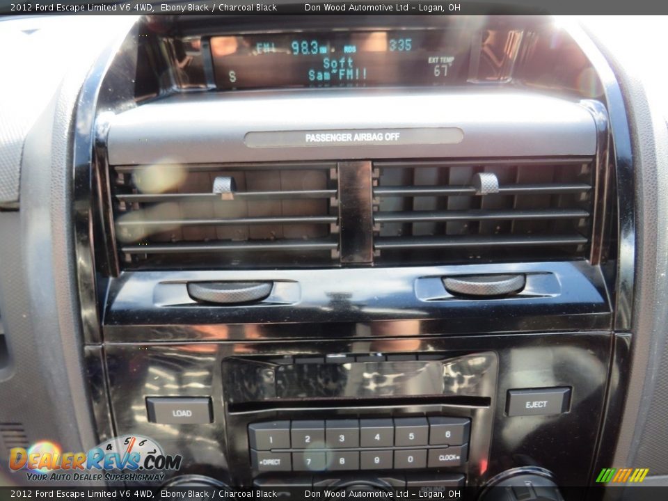 2012 Ford Escape Limited V6 4WD Ebony Black / Charcoal Black Photo #27