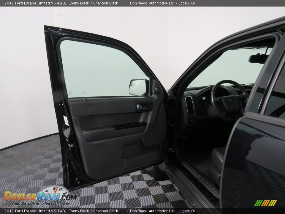 2012 Ford Escape Limited V6 4WD Ebony Black / Charcoal Black Photo #30