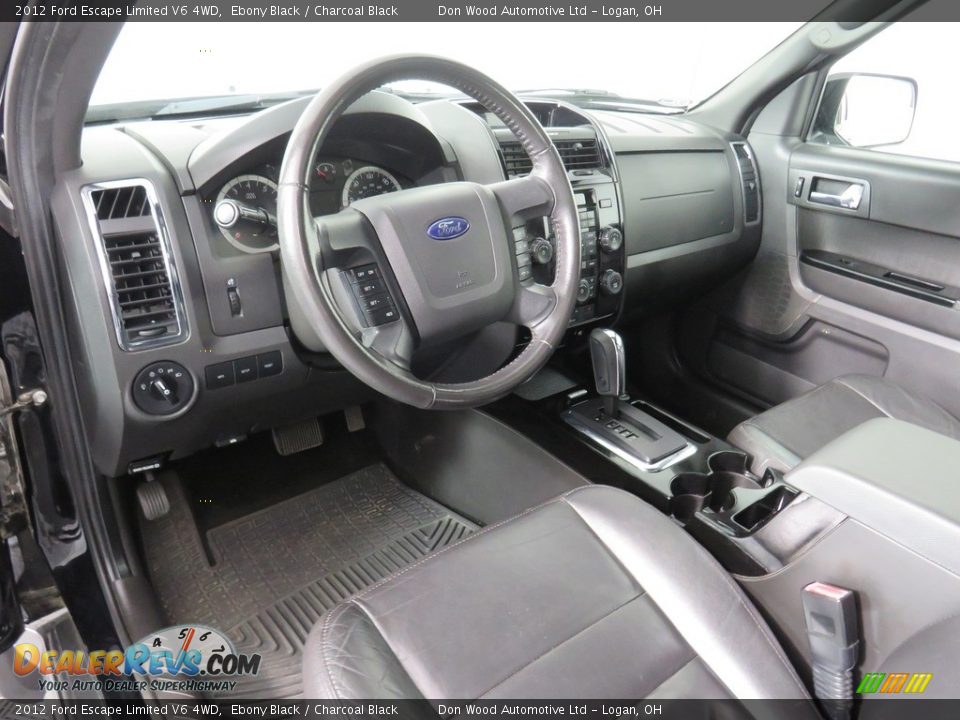 2012 Ford Escape Limited V6 4WD Ebony Black / Charcoal Black Photo #31