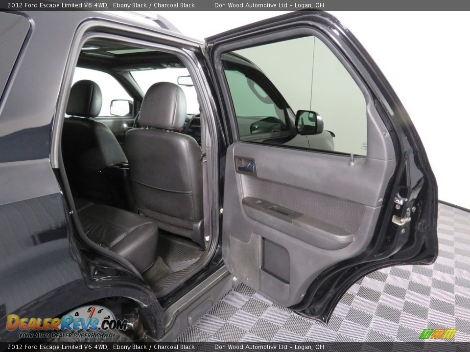 2012 Ford Escape Limited V6 4WD Ebony Black / Charcoal Black Photo #36