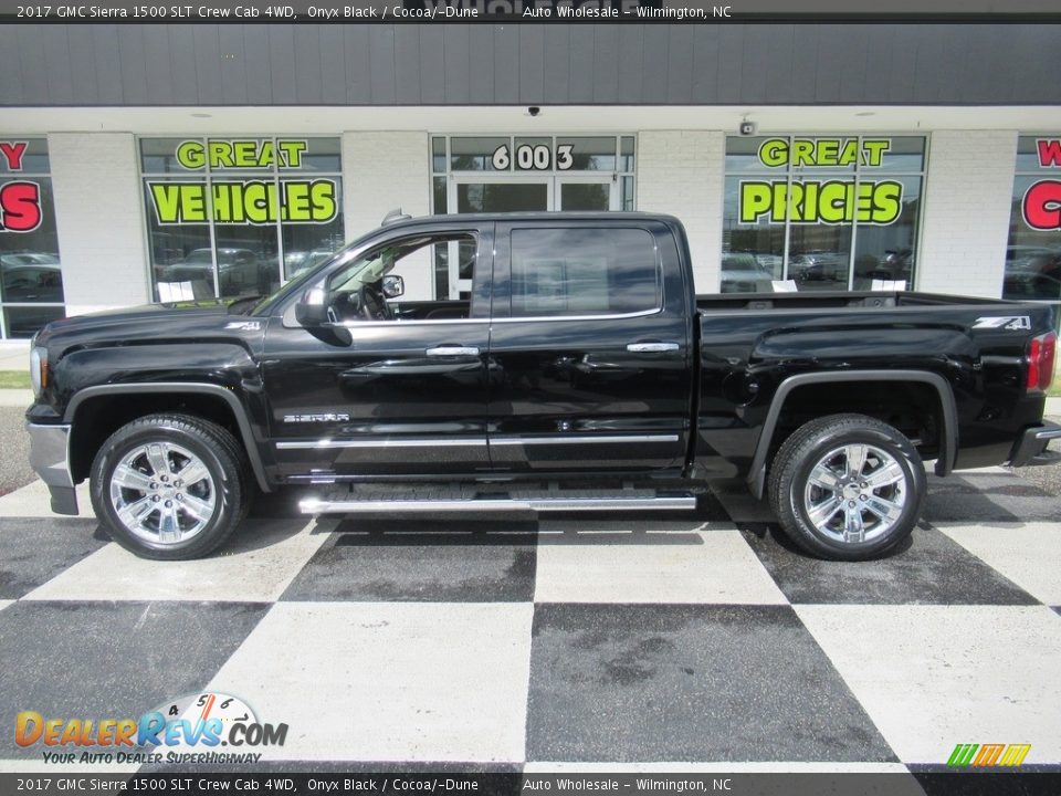 2017 GMC Sierra 1500 SLT Crew Cab 4WD Onyx Black / Cocoa/­Dune Photo #1