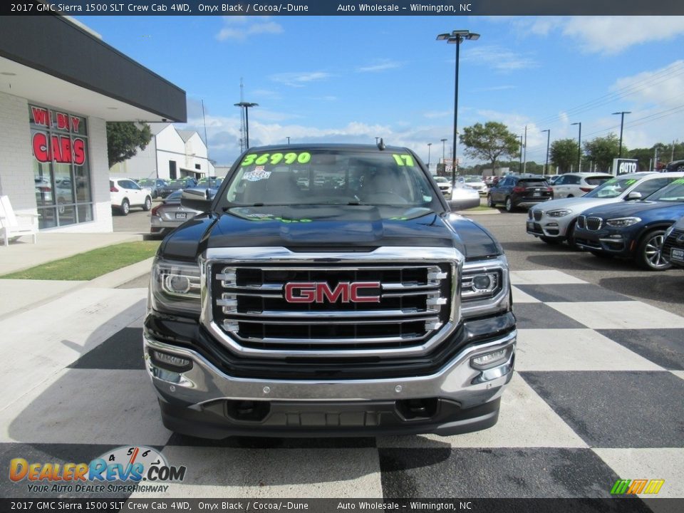 2017 GMC Sierra 1500 SLT Crew Cab 4WD Onyx Black / Cocoa/­Dune Photo #2