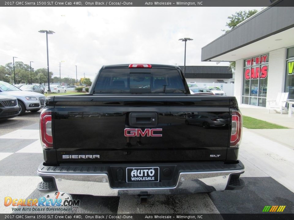 2017 GMC Sierra 1500 SLT Crew Cab 4WD Onyx Black / Cocoa/­Dune Photo #4