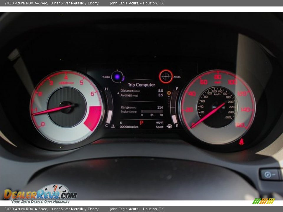 2020 Acura RDX A-Spec Lunar Silver Metallic / Ebony Photo #34