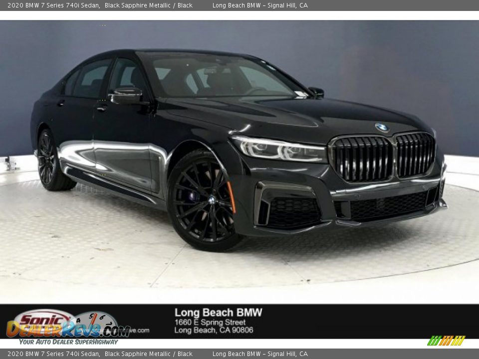 2020 BMW 7 Series 740i Sedan Black Sapphire Metallic / Black Photo #1