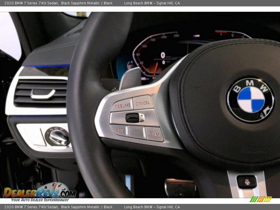 2020 BMW 7 Series 740i Sedan Black Sapphire Metallic / Black Photo #14