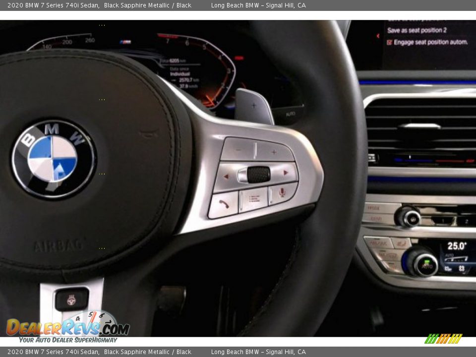 2020 BMW 7 Series 740i Sedan Black Sapphire Metallic / Black Photo #15