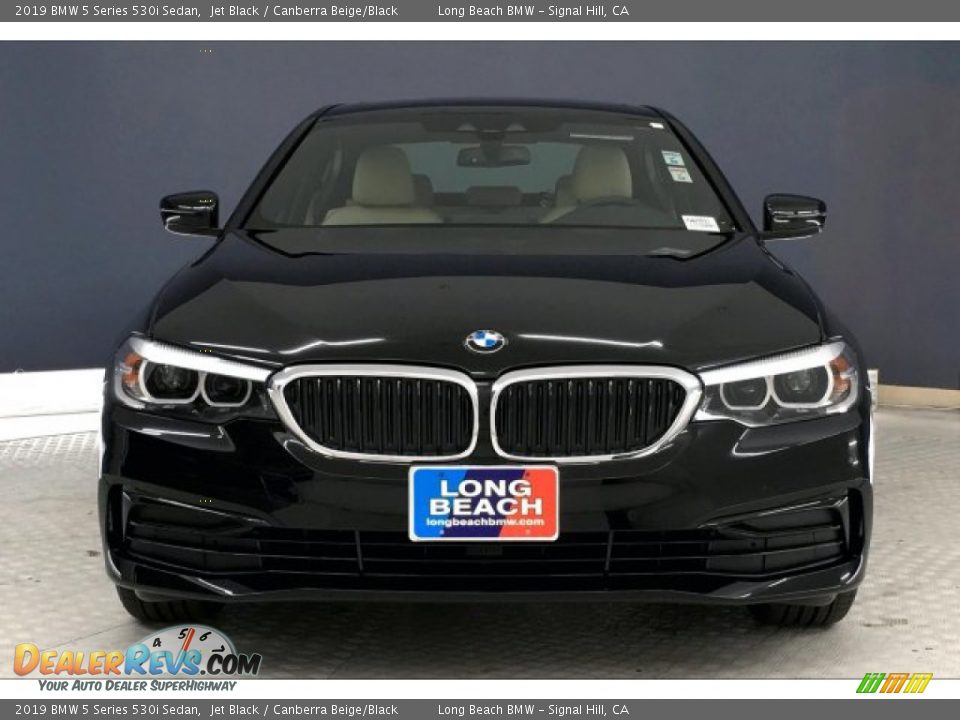 2019 BMW 5 Series 530i Sedan Jet Black / Canberra Beige/Black Photo #2