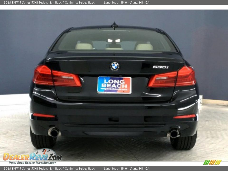 2019 BMW 5 Series 530i Sedan Jet Black / Canberra Beige/Black Photo #3