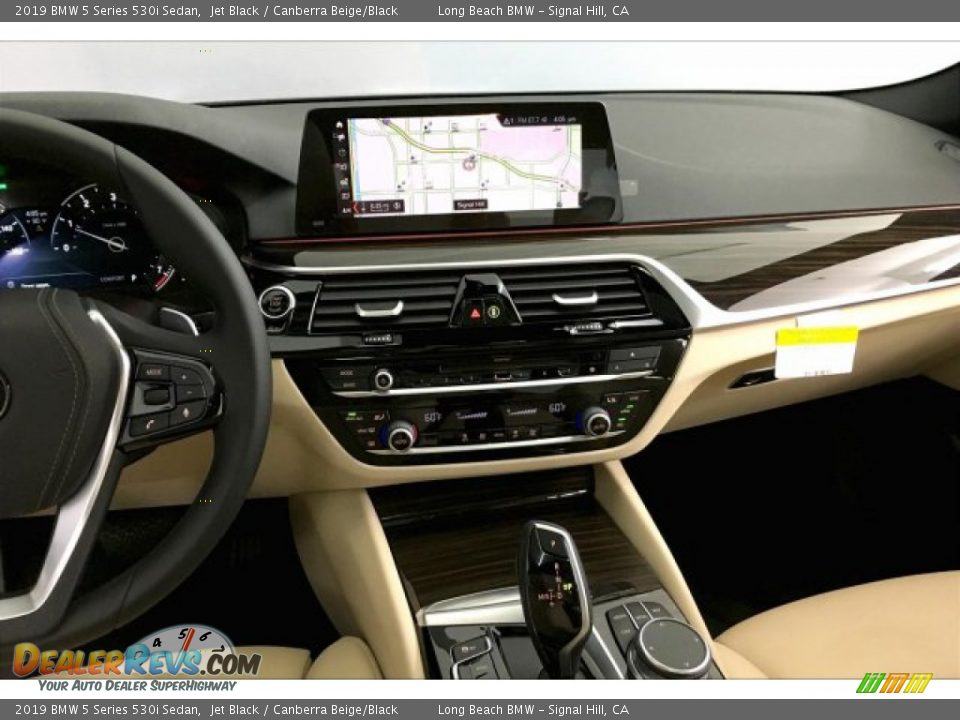 2019 BMW 5 Series 530i Sedan Jet Black / Canberra Beige/Black Photo #5