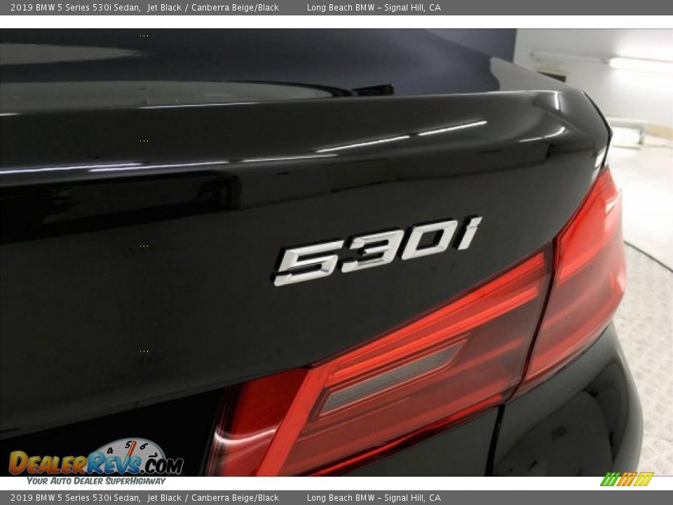 2019 BMW 5 Series 530i Sedan Jet Black / Canberra Beige/Black Photo #7