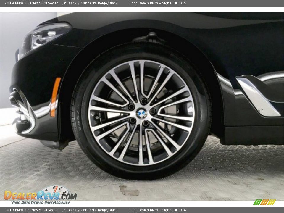 2019 BMW 5 Series 530i Sedan Jet Black / Canberra Beige/Black Photo #8