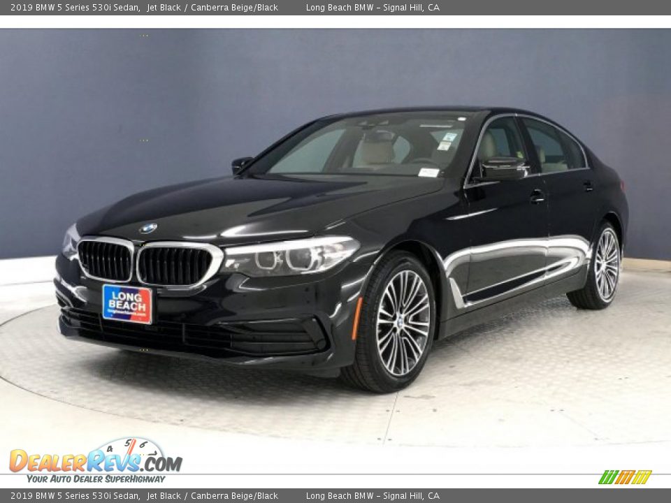 2019 BMW 5 Series 530i Sedan Jet Black / Canberra Beige/Black Photo #12