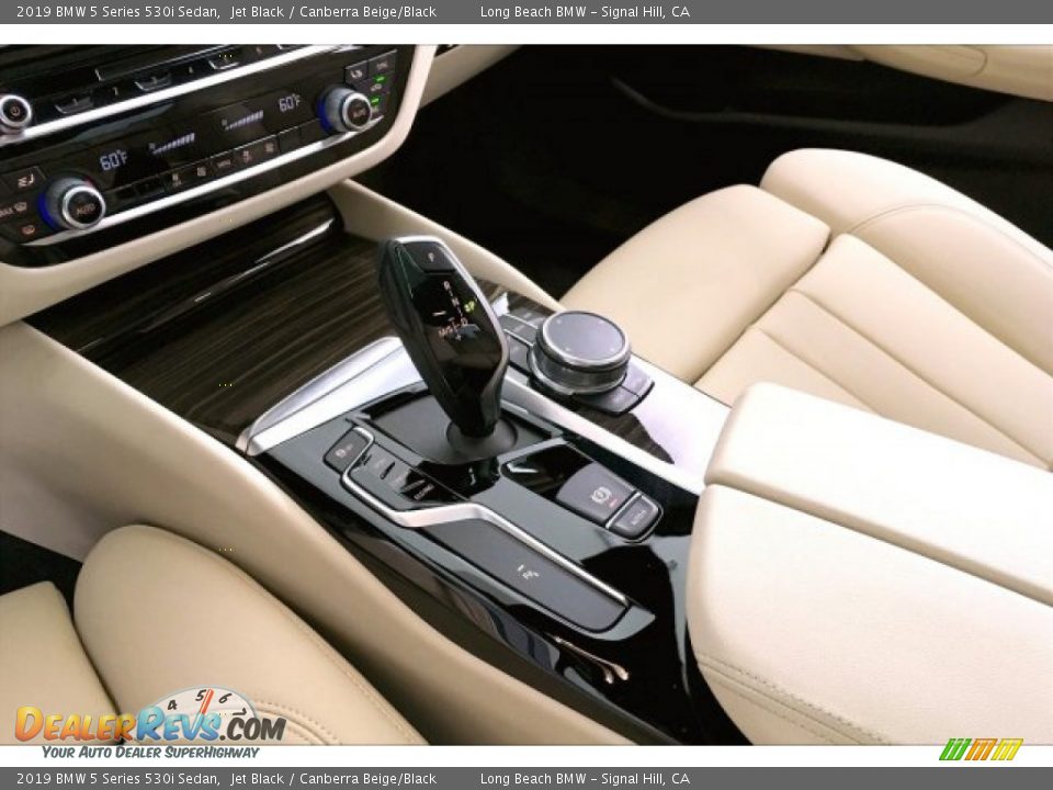2019 BMW 5 Series 530i Sedan Jet Black / Canberra Beige/Black Photo #18