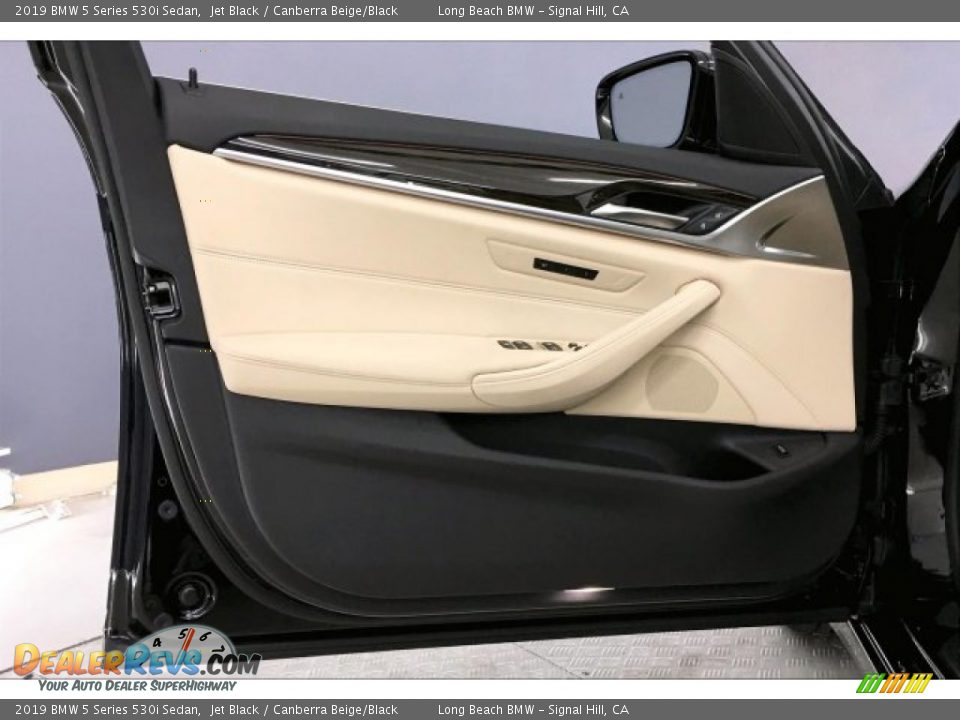 2019 BMW 5 Series 530i Sedan Jet Black / Canberra Beige/Black Photo #21