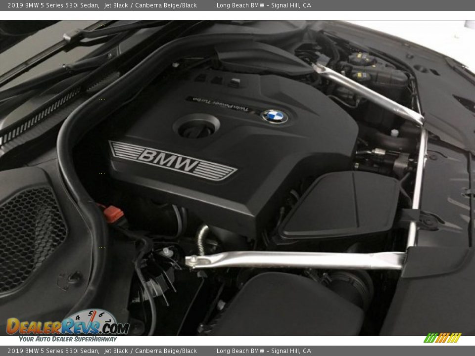2019 BMW 5 Series 530i Sedan Jet Black / Canberra Beige/Black Photo #27