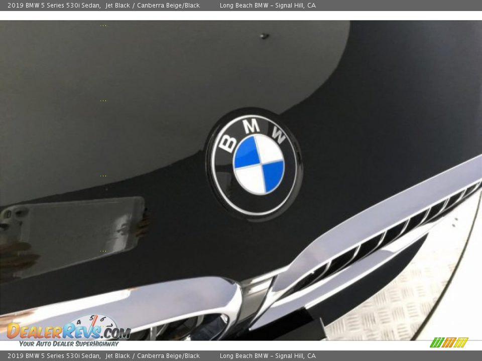 2019 BMW 5 Series 530i Sedan Jet Black / Canberra Beige/Black Photo #29