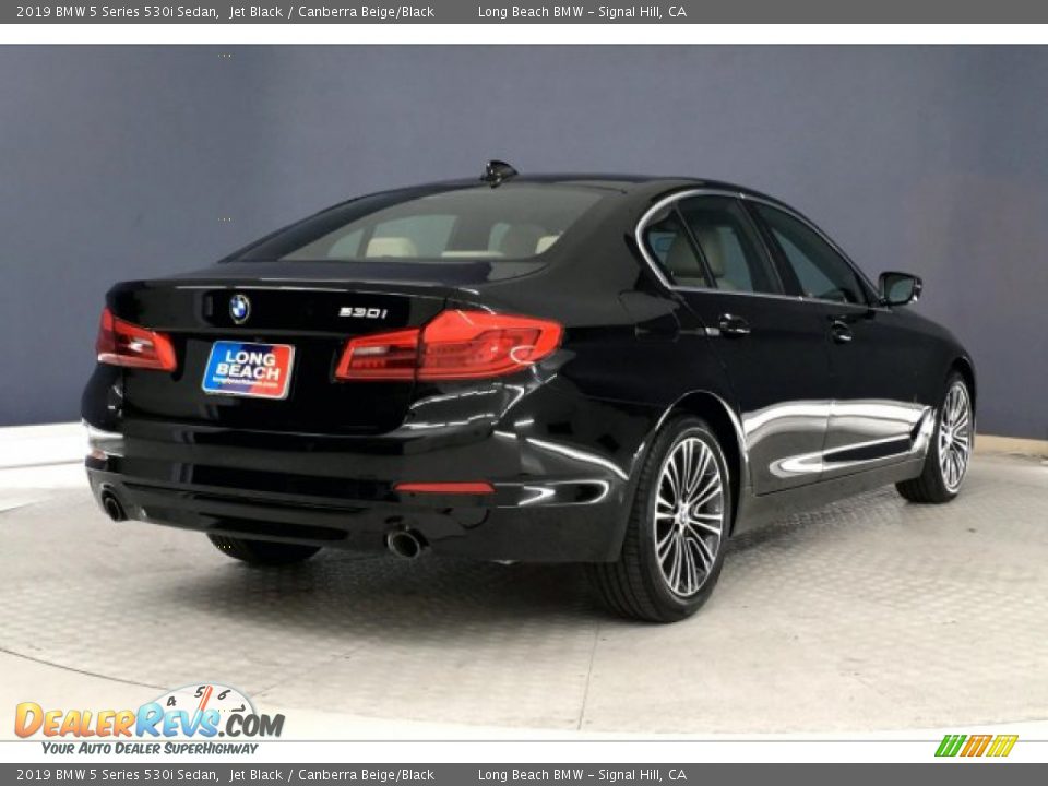 2019 BMW 5 Series 530i Sedan Jet Black / Canberra Beige/Black Photo #30