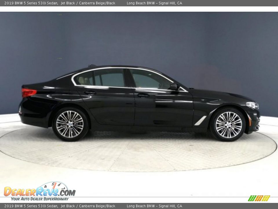2019 BMW 5 Series 530i Sedan Jet Black / Canberra Beige/Black Photo #31