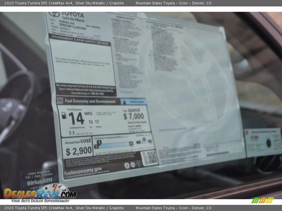 2020 Toyota Tundra SR5 CrewMax 4x4 Silver Sky Metallic / Graphite Photo #10