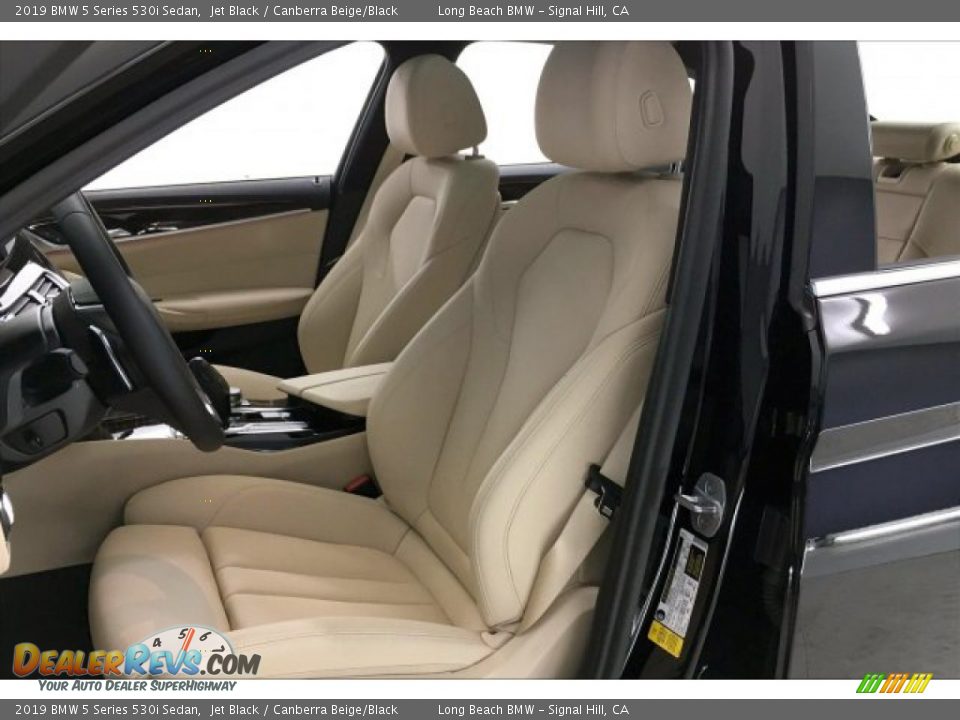 2019 BMW 5 Series 530i Sedan Jet Black / Canberra Beige/Black Photo #32