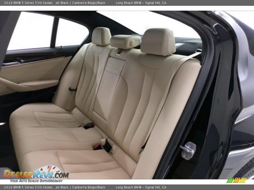 2019 BMW 5 Series 530i Sedan Jet Black / Canberra Beige/Black Photo #33