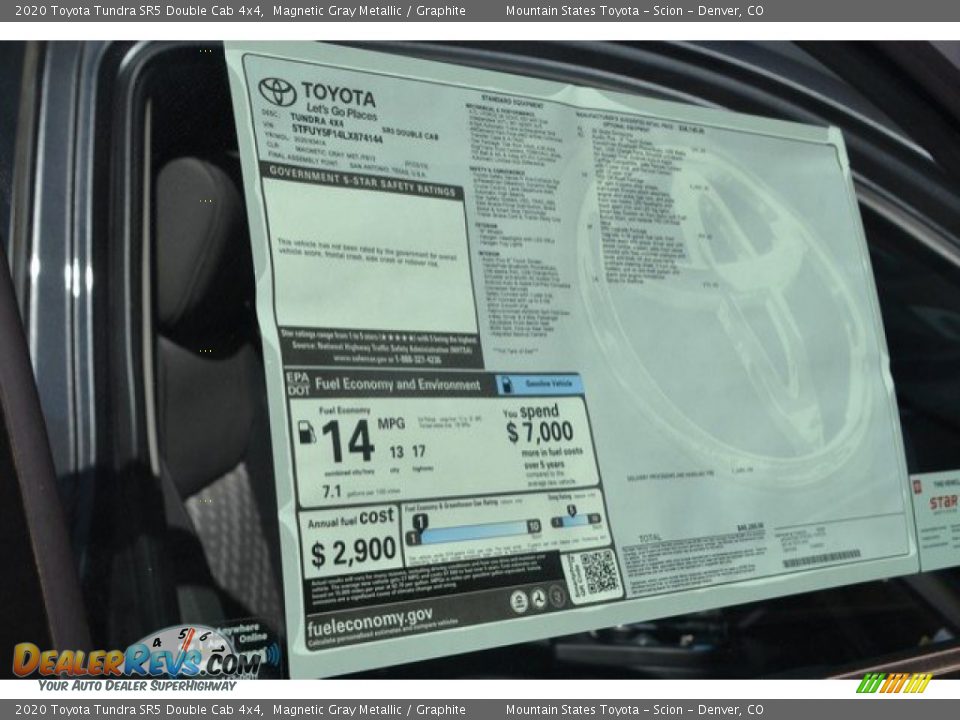 2020 Toyota Tundra SR5 Double Cab 4x4 Magnetic Gray Metallic / Graphite Photo #10