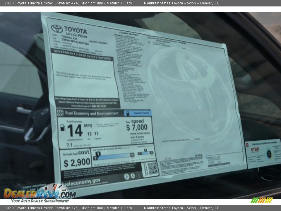 2020 Toyota Tundra Limited CrewMax 4x4 Midnight Black Metallic / Black Photo #10