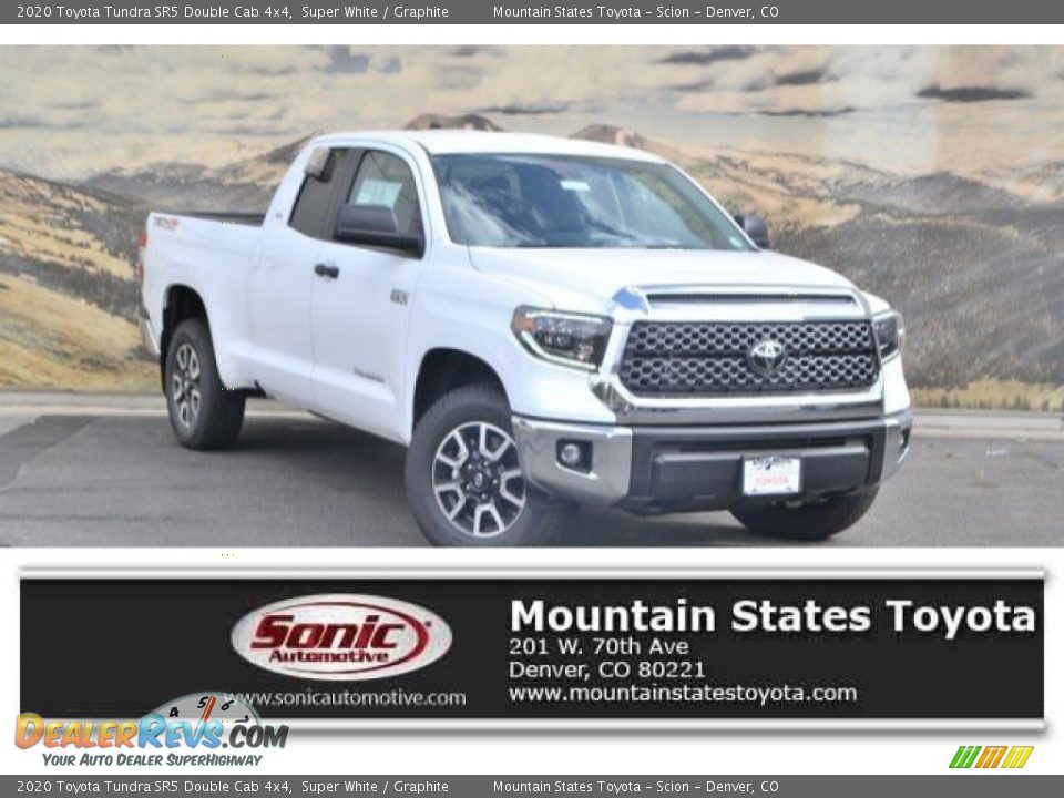 2020 Toyota Tundra SR5 Double Cab 4x4 Super White / Graphite Photo #1