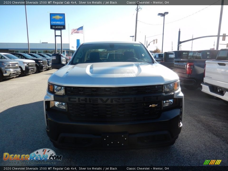 2020 Chevrolet Silverado 1500 WT Regular Cab 4x4 Silver Ice Metallic / Jet Black Photo #2
