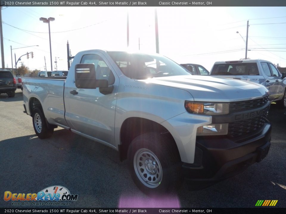 2020 Chevrolet Silverado 1500 WT Regular Cab 4x4 Silver Ice Metallic / Jet Black Photo #3