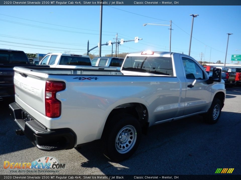 2020 Chevrolet Silverado 1500 WT Regular Cab 4x4 Silver Ice Metallic / Jet Black Photo #4