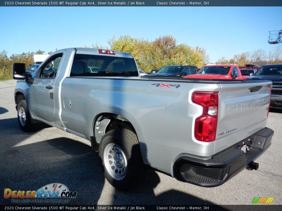 2020 Chevrolet Silverado 1500 WT Regular Cab 4x4 Silver Ice Metallic / Jet Black Photo #5