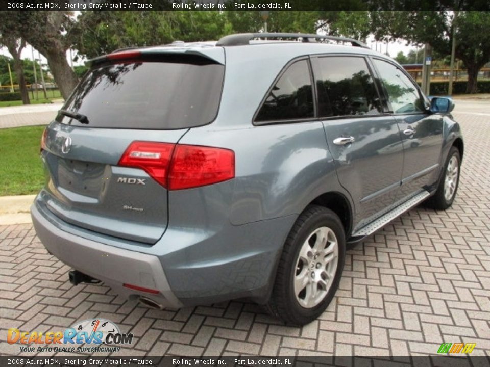 2008 Acura MDX Sterling Gray Metallic / Taupe Photo #11