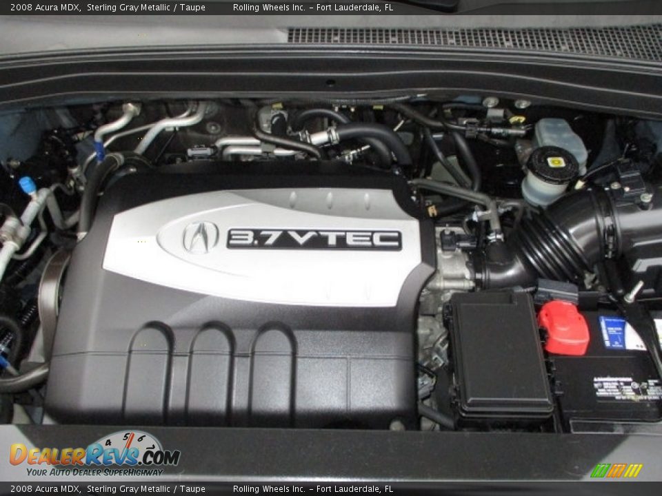 2008 Acura MDX Sterling Gray Metallic / Taupe Photo #25