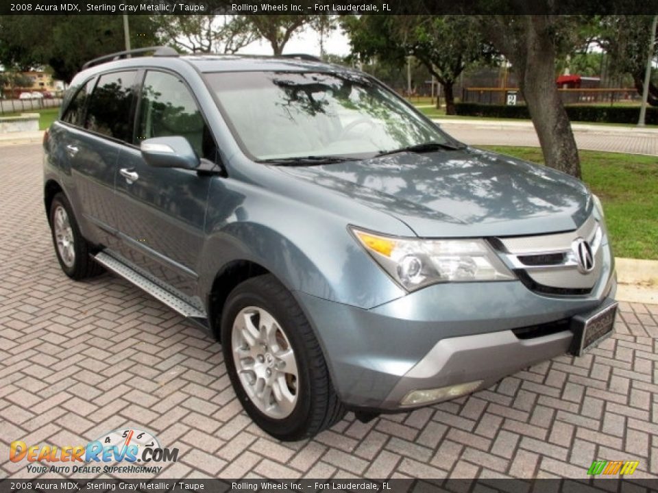 2008 Acura MDX Sterling Gray Metallic / Taupe Photo #31
