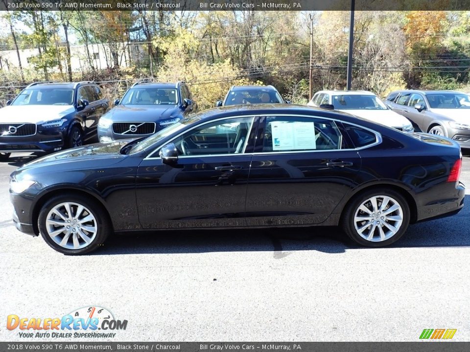 2018 Volvo S90 T6 AWD Momentum Black Stone / Charcoal Photo #7