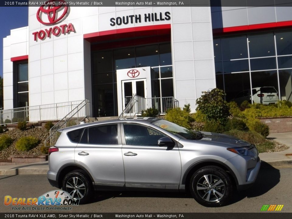 2018 Toyota RAV4 XLE AWD Silver Sky Metallic / Black Photo #2