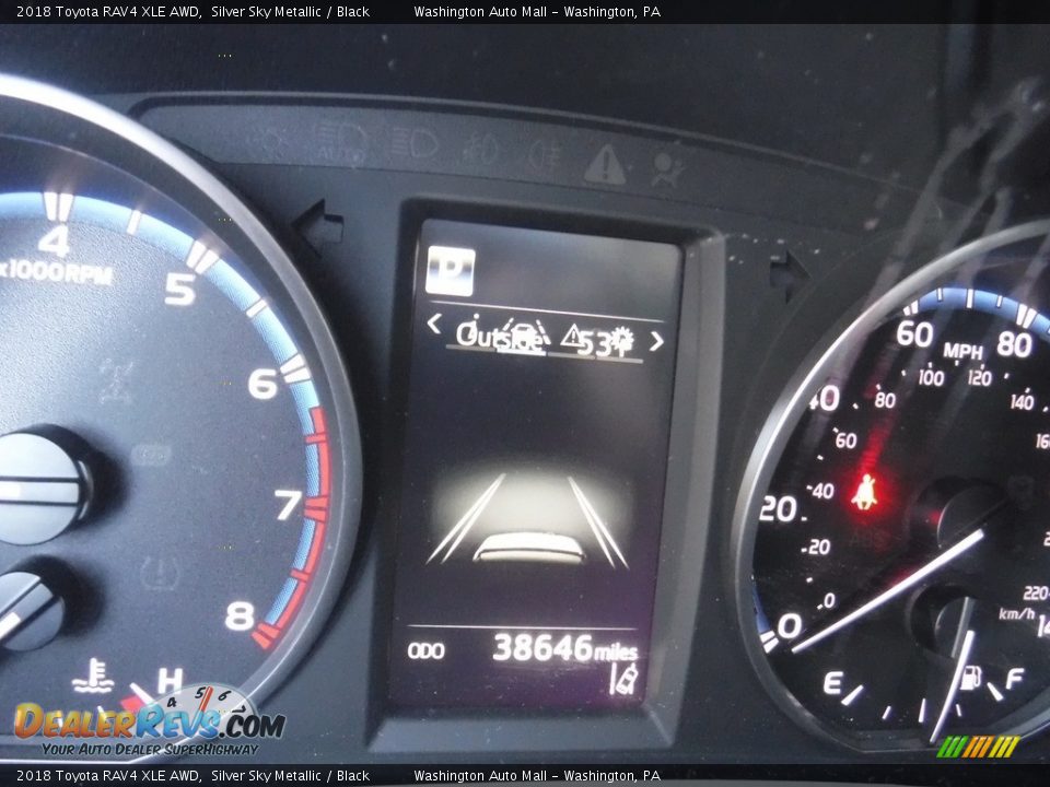 2018 Toyota RAV4 XLE AWD Silver Sky Metallic / Black Photo #28