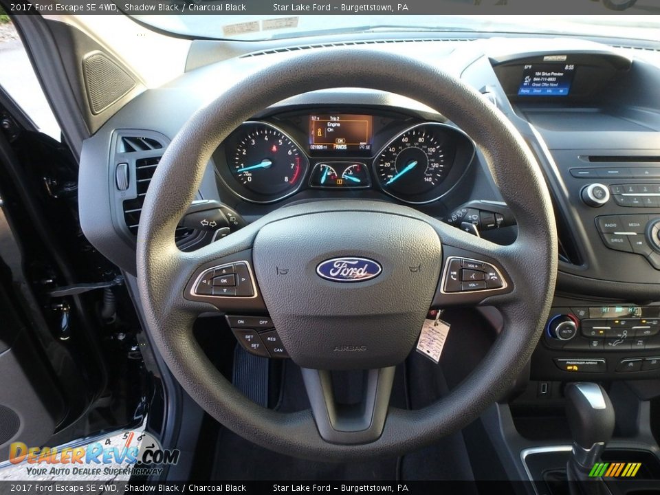 2017 Ford Escape SE 4WD Shadow Black / Charcoal Black Photo #17