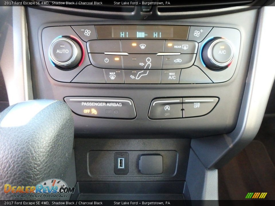 2017 Ford Escape SE 4WD Shadow Black / Charcoal Black Photo #18