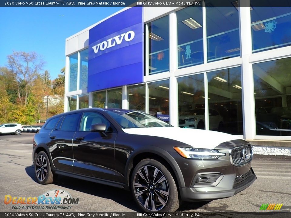 2020 Volvo V60 Cross Country T5 AWD Pine Grey Metallic / Blonde Photo #1