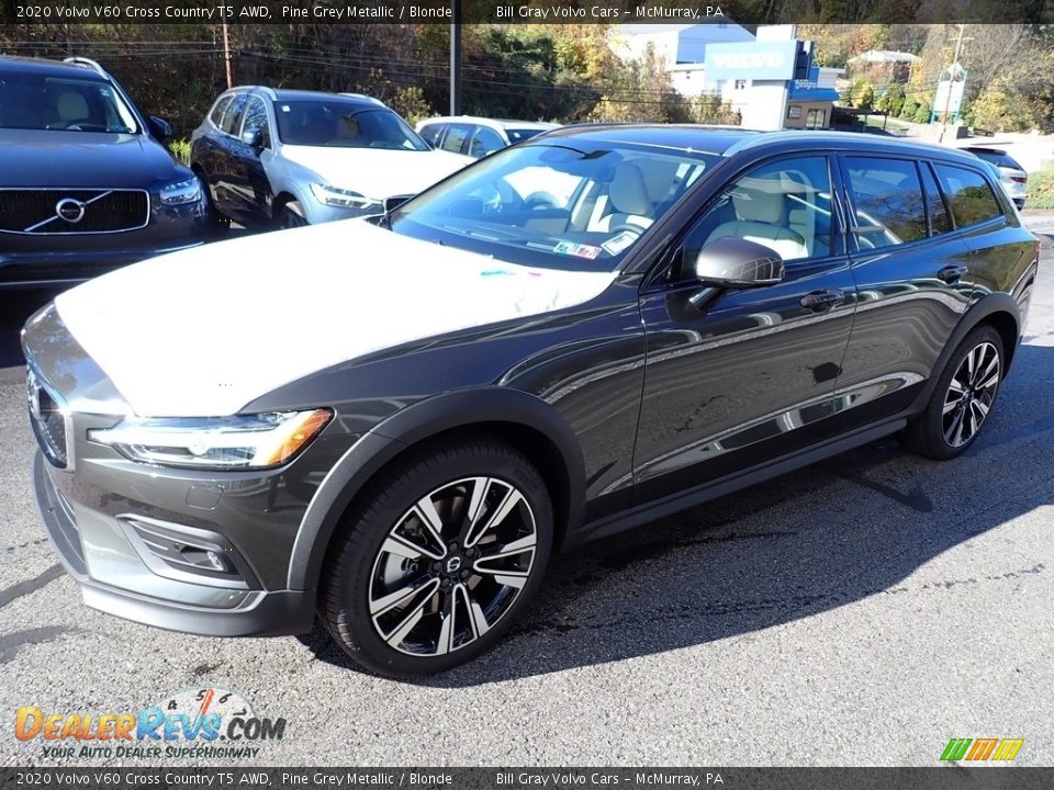 2020 Volvo V60 Cross Country T5 AWD Pine Grey Metallic / Blonde Photo #5