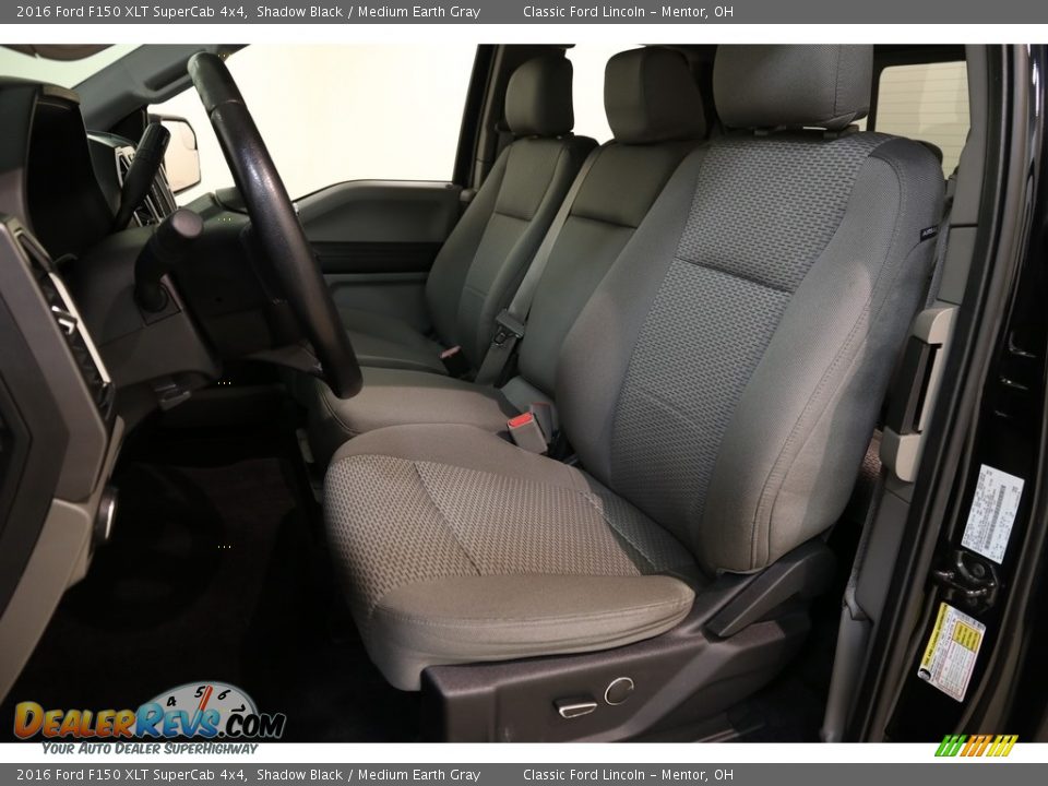 2016 Ford F150 XLT SuperCab 4x4 Shadow Black / Medium Earth Gray Photo #6