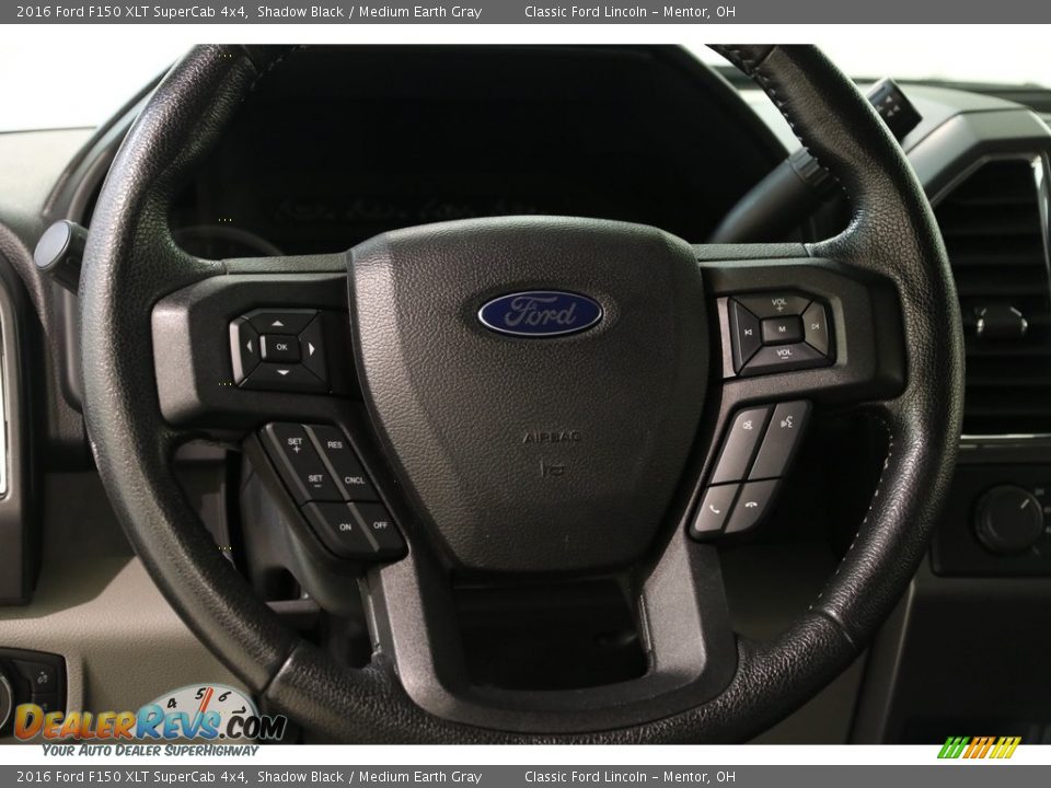2016 Ford F150 XLT SuperCab 4x4 Shadow Black / Medium Earth Gray Photo #8