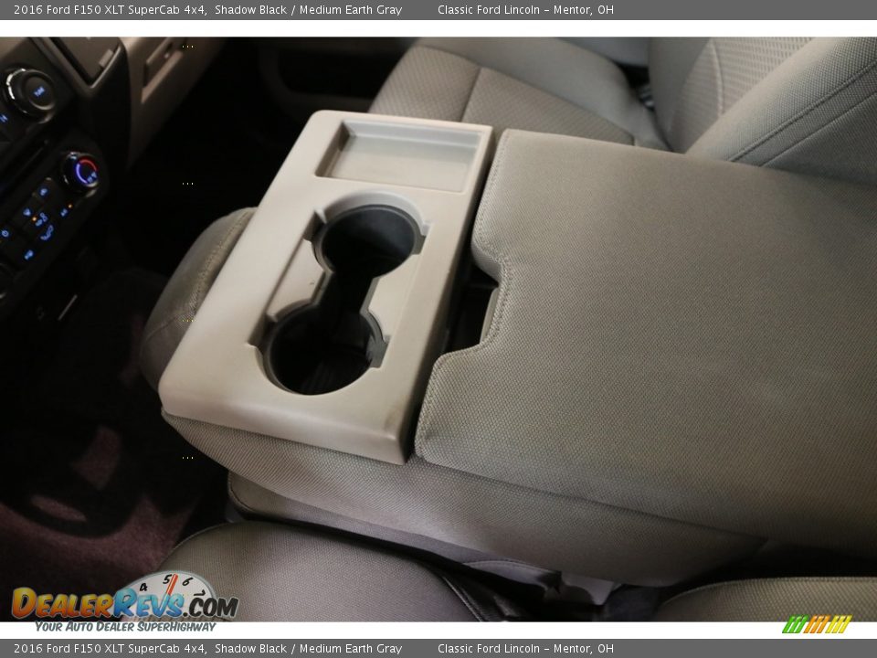 2016 Ford F150 XLT SuperCab 4x4 Shadow Black / Medium Earth Gray Photo #13